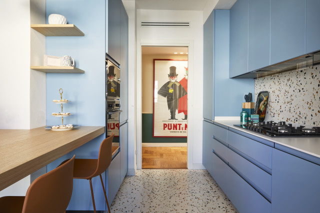 Attico pop eclectico-cocina