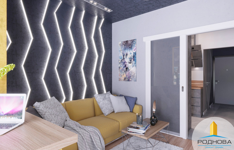 Дизайн проект квартиры студии 28 кв.м.