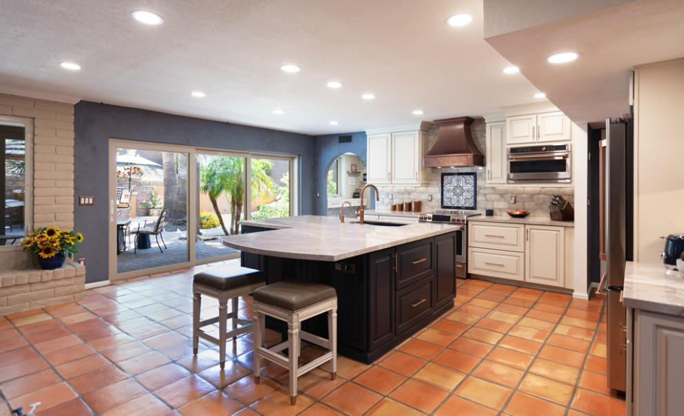 Mediterranean and Spanish Style Kitchen Remodel - Mediterranean ...