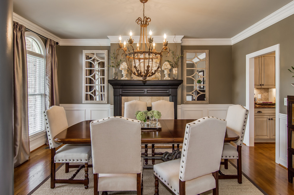 Design ideas for a transitional dining room in Nashville.