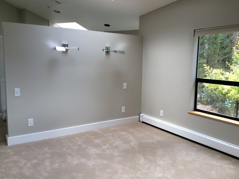 Master bedroom shot before staging