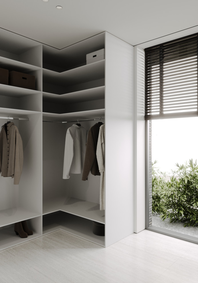 Гардеробная из проекта загородного дома The CUBE
