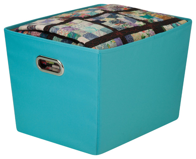 Honey-Can-Do Large Nesting Tote, Turquoise