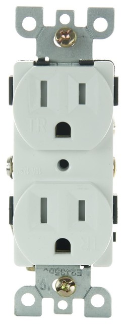 Sunlite Manipulationssichere Duplex-Steckdose – 15A, Weiß, 12 Stück Im Pack