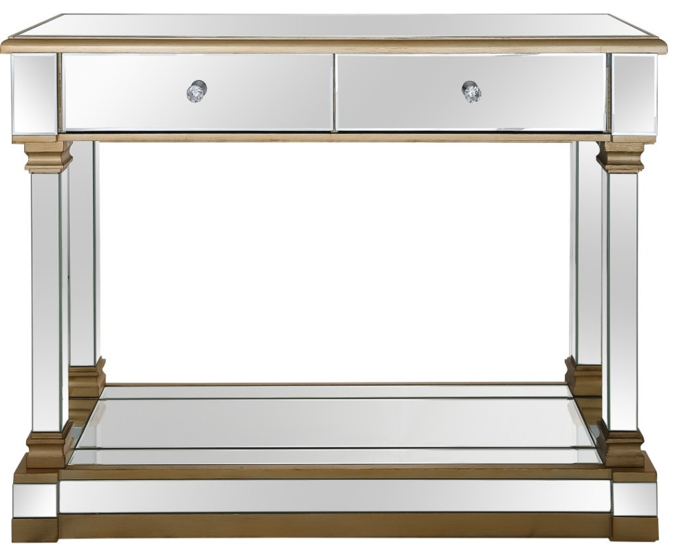 Gold Accent Console Table Contemporary Console Tables by