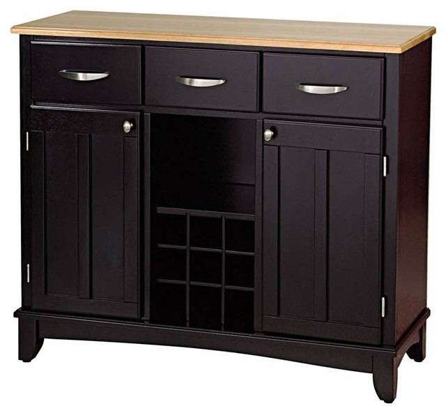 Buffet of Buffet With Wood Top Transitional Buffets And Sideboards