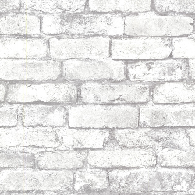 Chelsea Gray Brick Wallpaper Contemporary By Brickwork Light Gray Exposed Brick Wallpaper Swatch