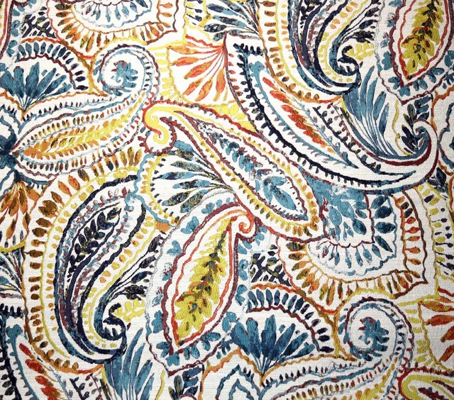 Ummi Jewel Paisley Swavelle Fabric Mediterranean Drapery