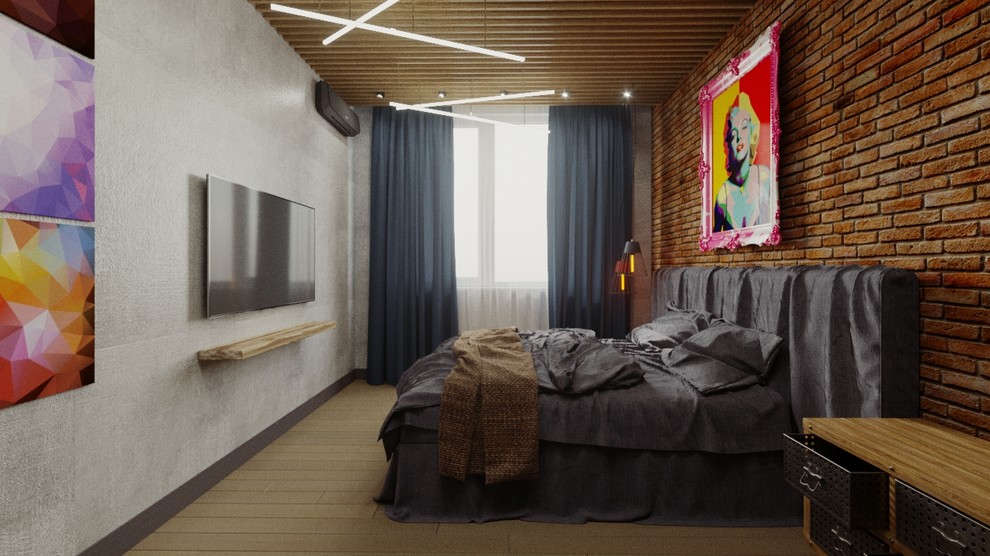 Спальня лофт