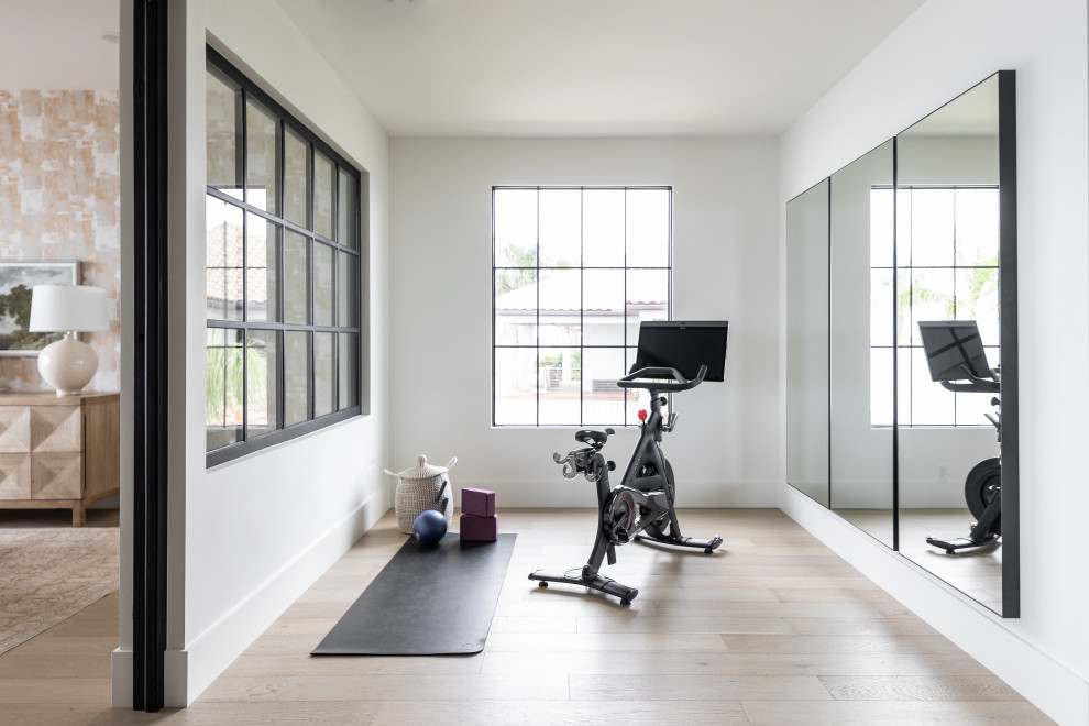 Sarasota Sunset Beach Style Home Gym Tampa by Kelsey Leigh