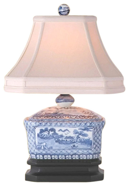 Blue And White Porcelain Candy Box Table Lamp Willow 15 Blue And White Porcelain Candy Box Table Lamp Willow 15