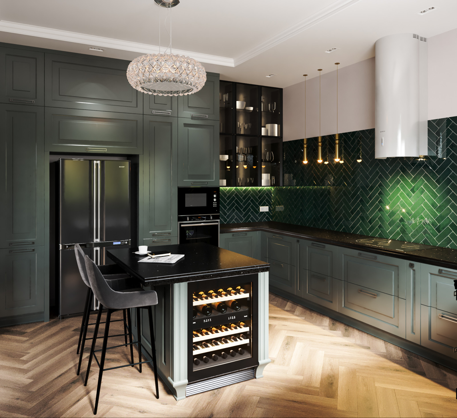 кухня в частном доме вариант 2