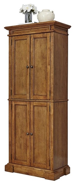 Modern Pantry Storage Cabinet Solid Wood With Diamond Shaped