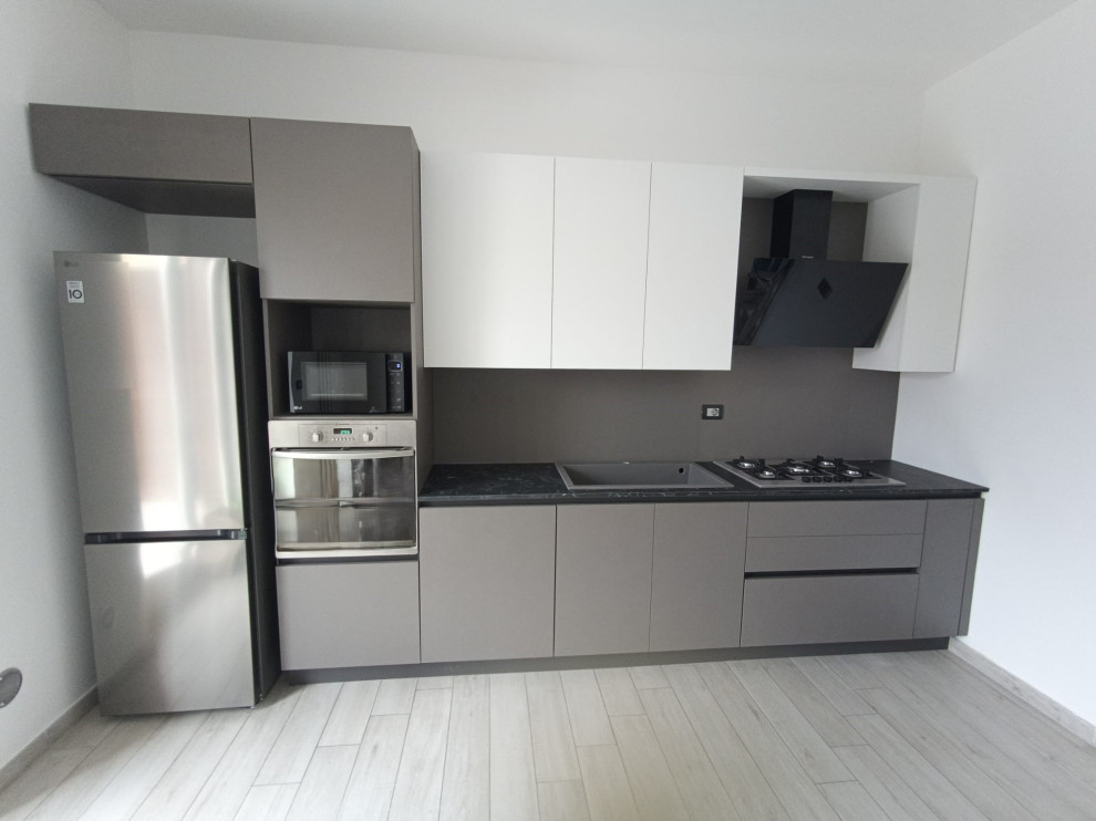 Cucina Utopia Piombo e Bianco