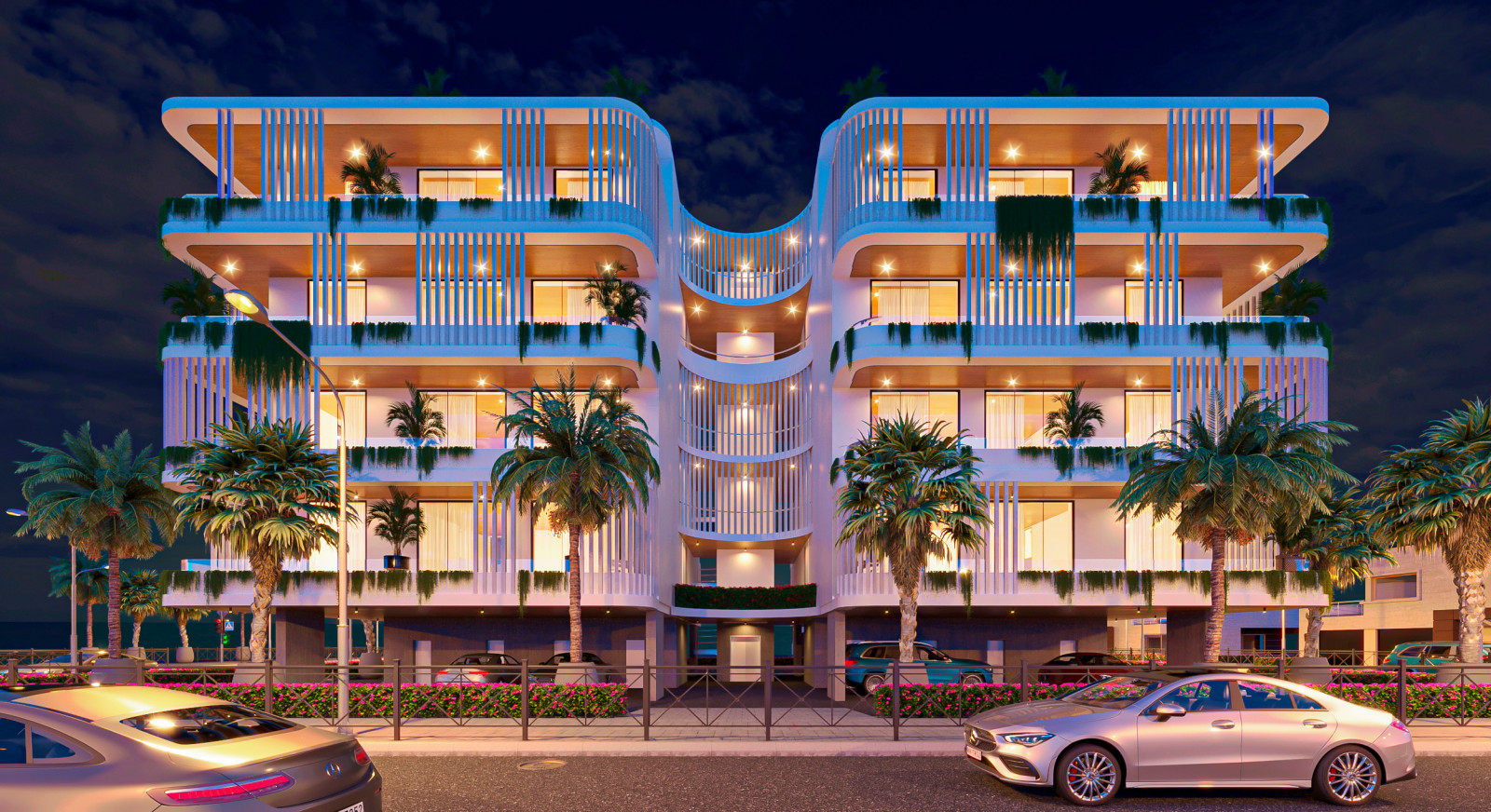 Концепция здания апарт-отеля на о. Кипр для строительной компании evolux