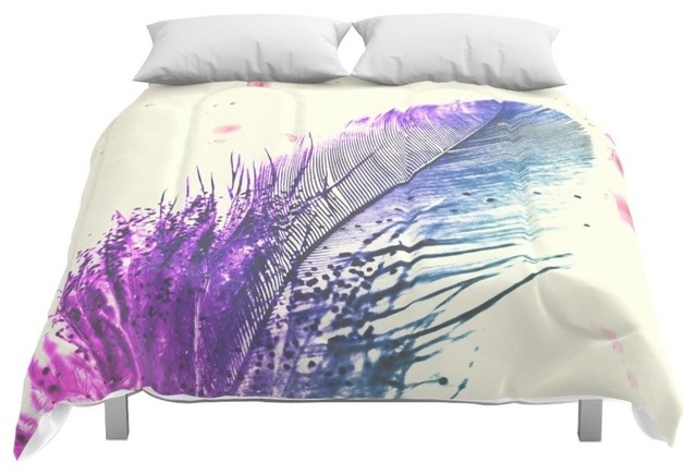 Feather Comforter Contemporary Comforters And Comforter Sets