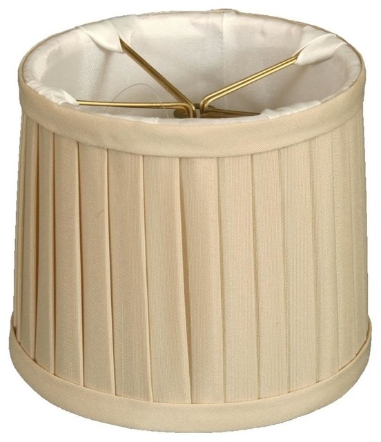 Side Pleat Chandelier Shade Size 5, Beige Traditional Lighting
