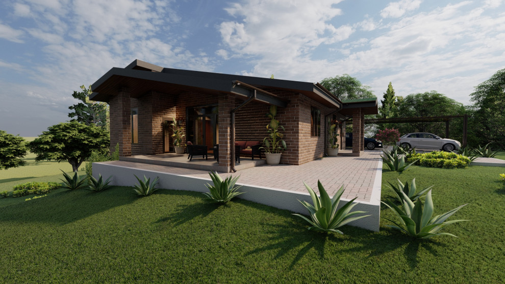 Одноэтажный дом с подвалом