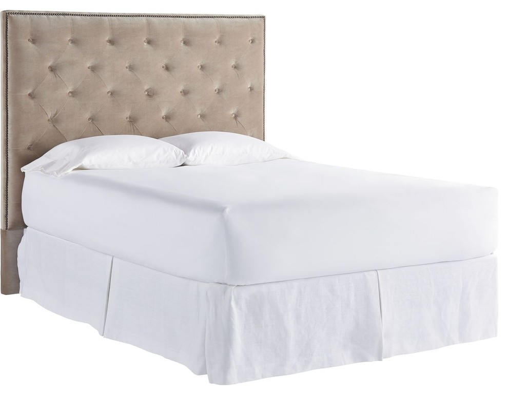 Universal Furniture Spaces Avery Headboard, Coconut Metal