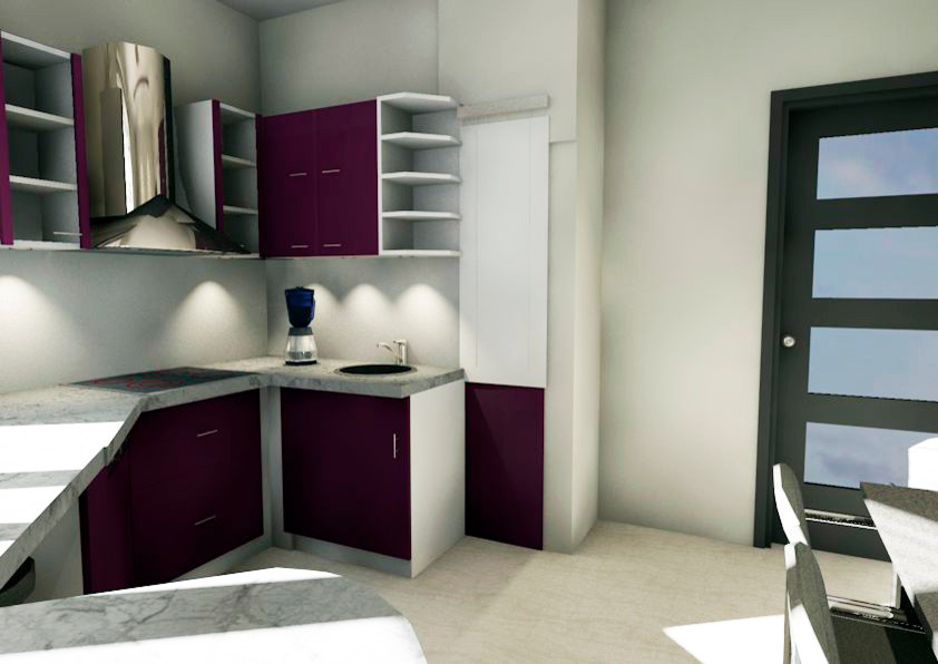 Дизайн-проект кухни 12 кВ.м с нестандартной планировкой