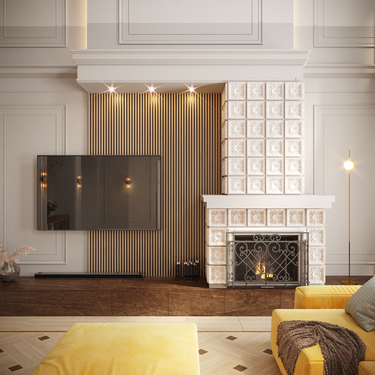 Дизайн-проект 2х этажной квартиры для большой семьи