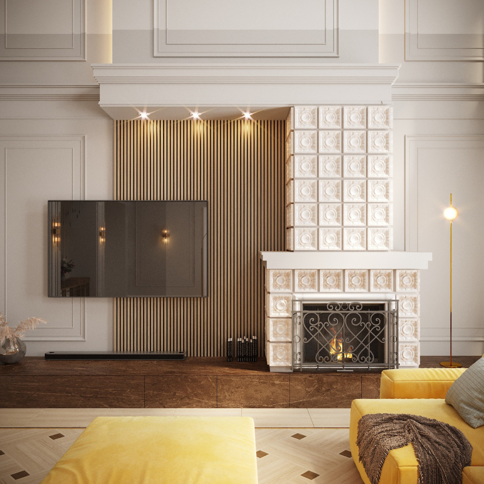 Дизайн-проект 2х этажной квартиры для большой семьи