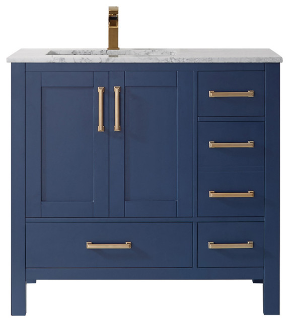Shannon Royal Blue Bathroom Vanity Set Contemporary Bathroom