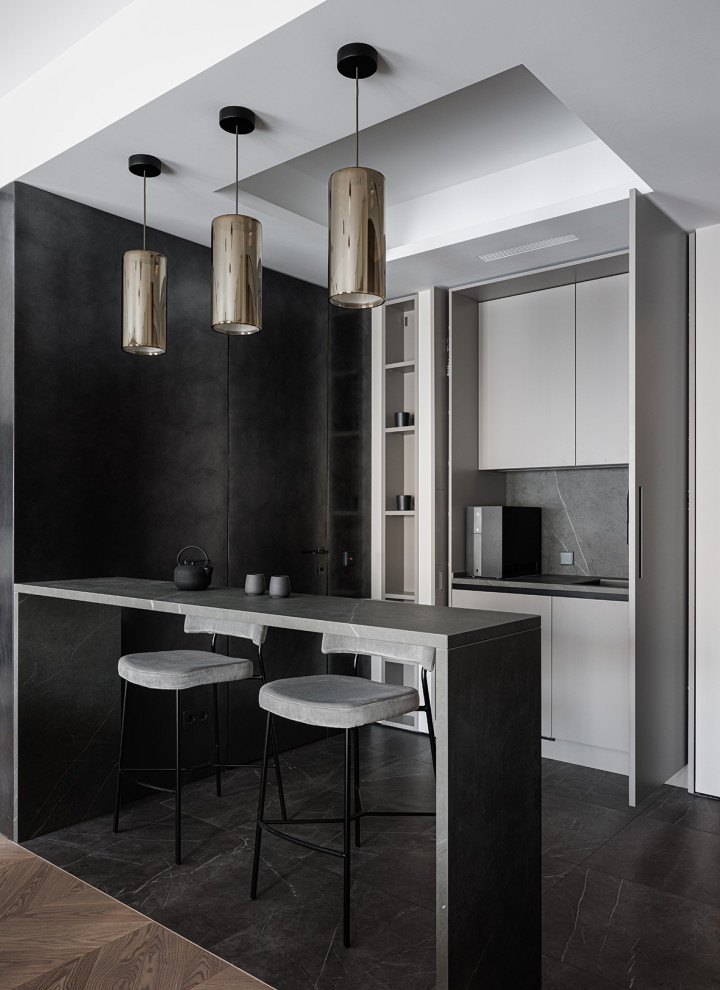 Монохромная квартира 90 м2 в центре Москвы