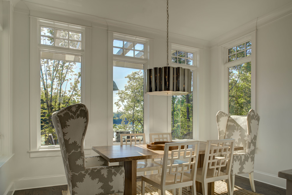 Dining room - transitional dining room idea in Charlotte