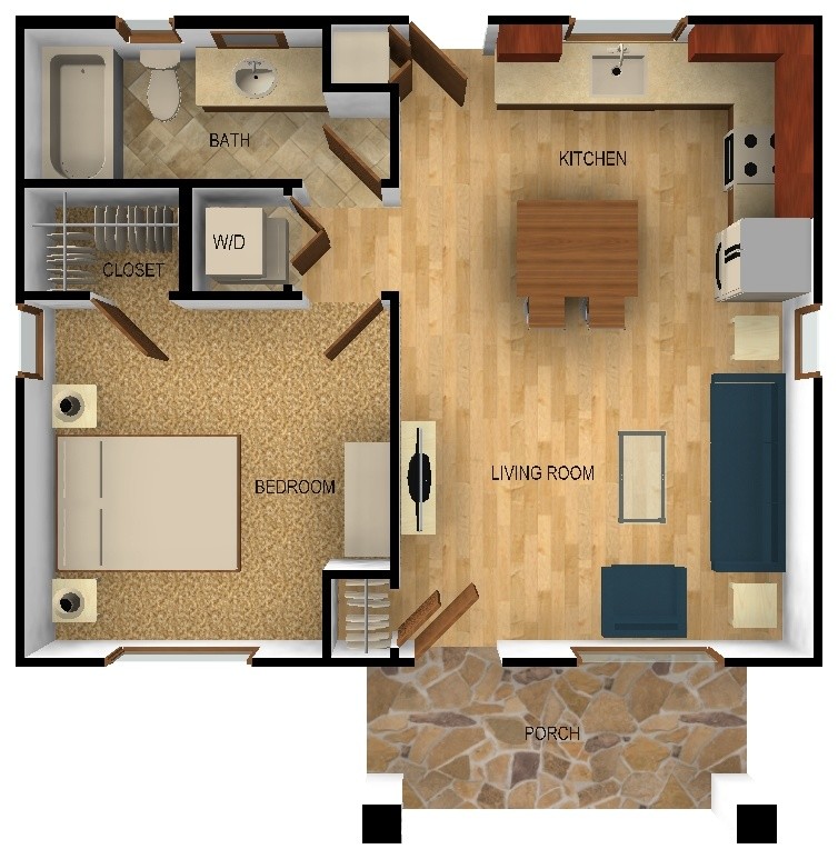 Casita / Guest House Floorplan Los Angeles by American Building