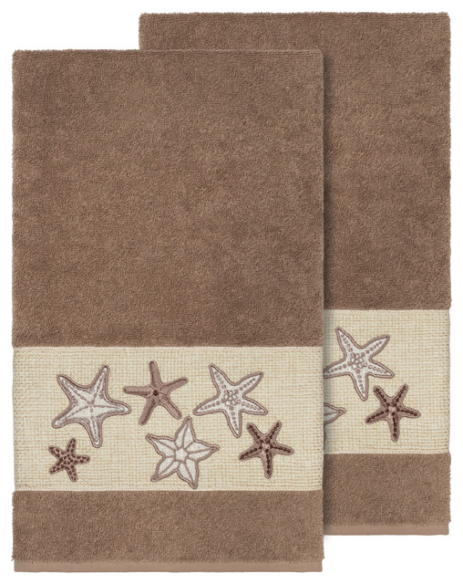 Lydia 2Piece Embellished Bath Towel Set Beach Style Bath Towels