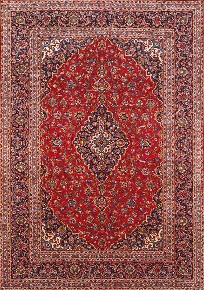Pasargad Home AZ Hand-Knotted Lamb's Wool Area Rug, 7'10"x11'3"