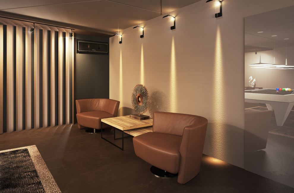 Бильярдная в московском коттедже