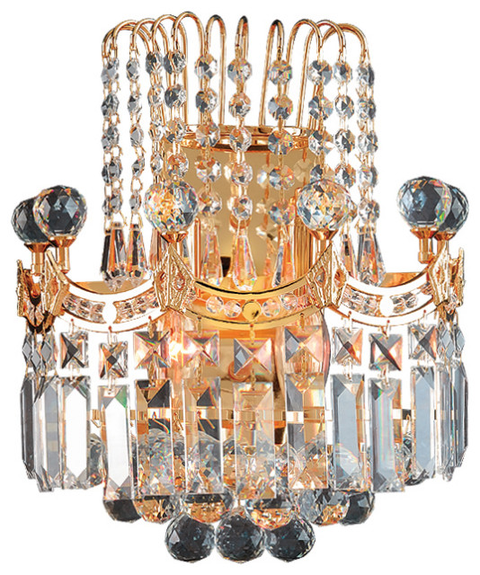 Artistry Lighting Corona Collection Crystal Wall Sconce, 12"x12", Gold