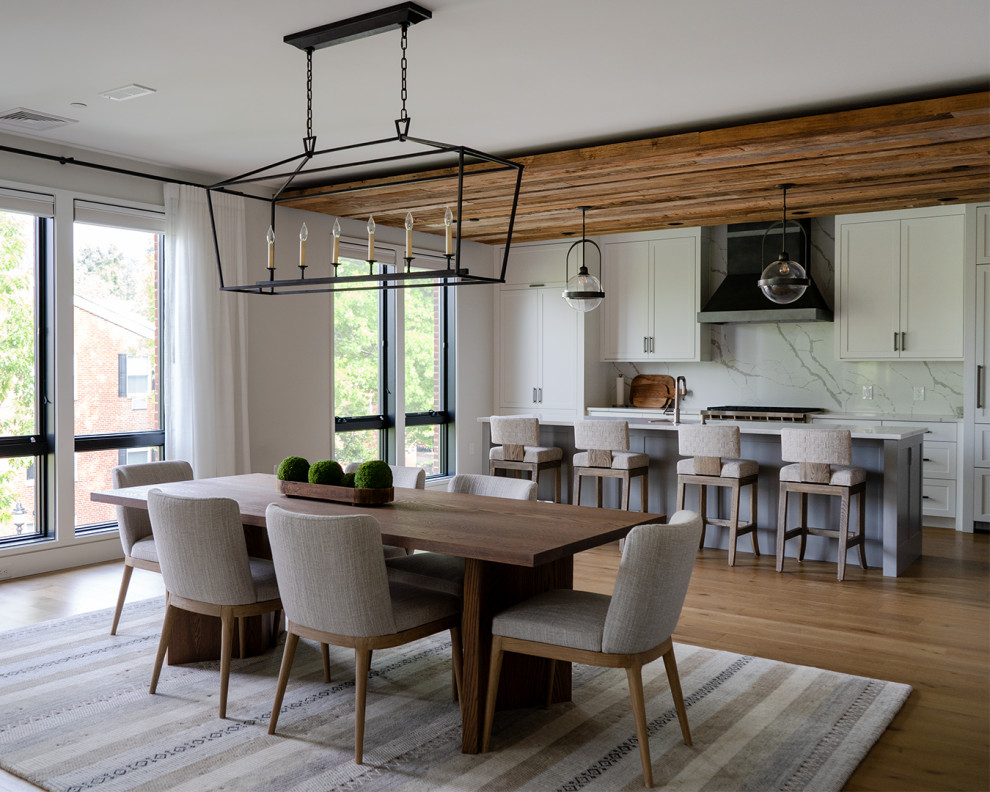 View of Wayne Modern Industrial Penthouse - Modern - Dining Room - Philadelphia ...