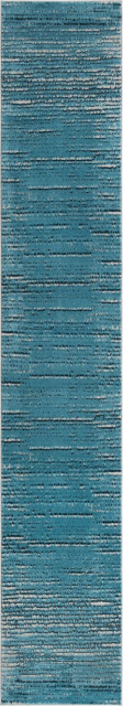 Unique Loom Oasis Calm Area Rug, Blue, 2' 0 X 12' 0 Runner