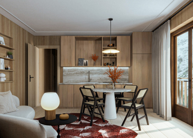 Ch&acirc;tel rustikal-wohnzimmer
