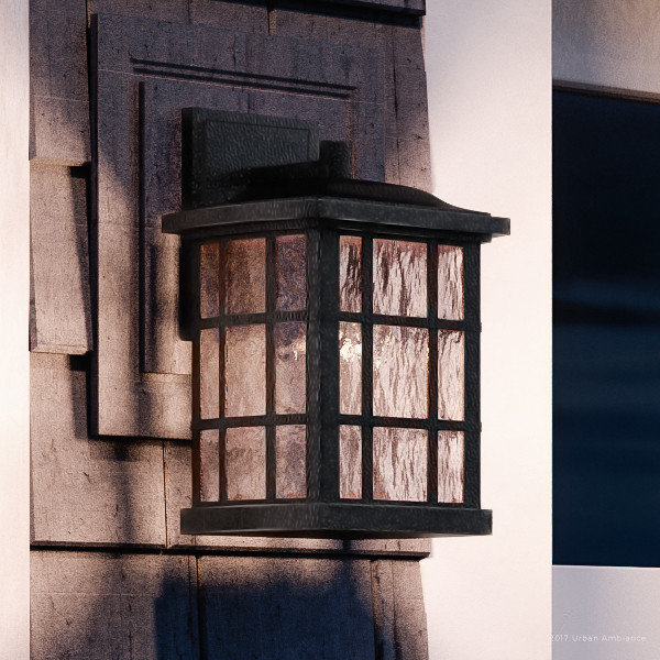 Luxury Craftsman Black Outdoor Wall Light, Small, UQL1232, Zurich ...