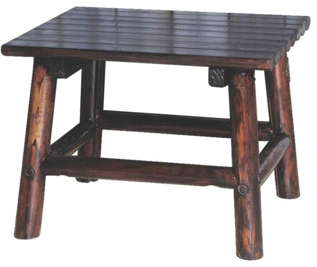 Leigh Country Char Log End Table 24 Rustic Side Tables And