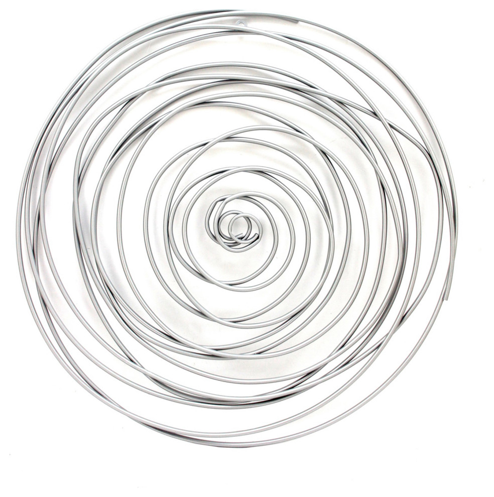 Sagebrook Home 1459601 Metal 30" Wall Decor, Silver Contemporary Metal Wall Art by Uber