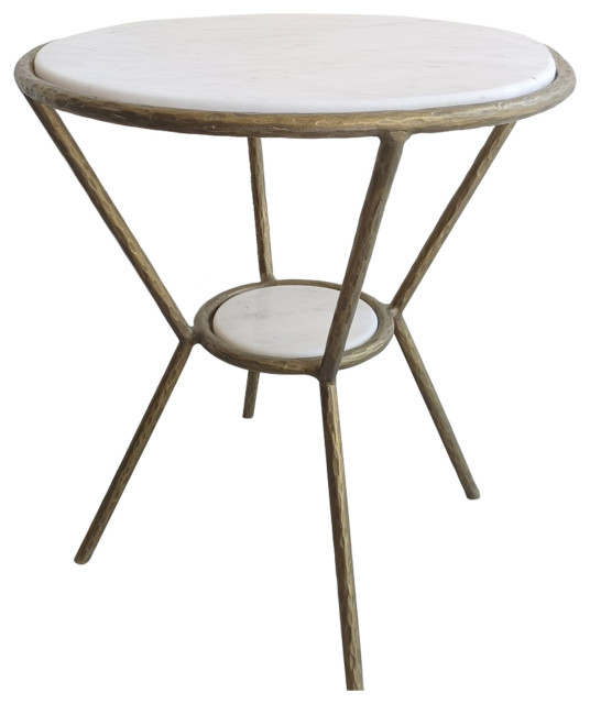 Refuge Round White Side Table - Midcentury - Side Tables And End Tables ...