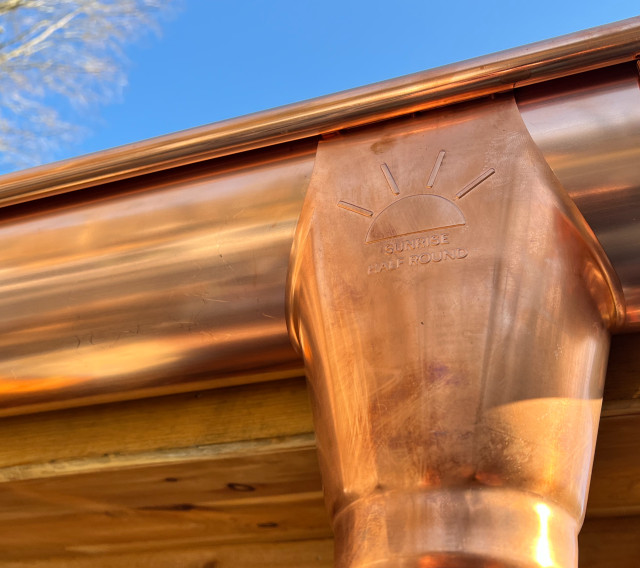 Copper Gutters Traditional Exterior New York by Sunrise Half