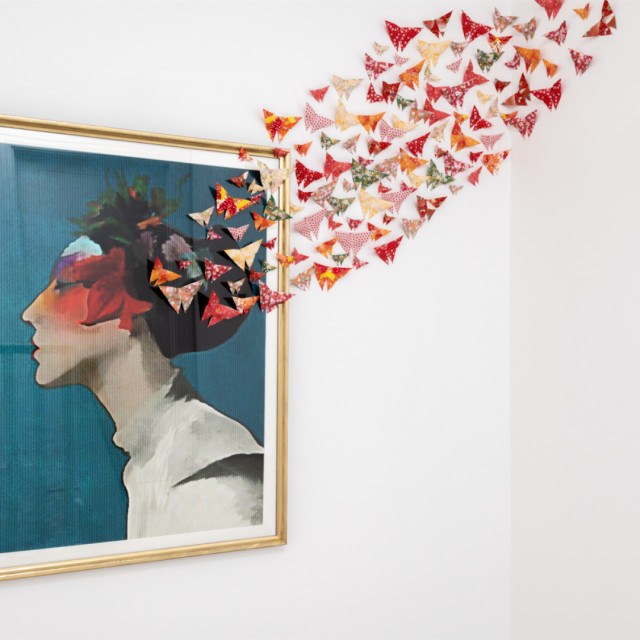 Japandi Dreaming (Japanese Inspired Wall Art Wynnman Place) Contemporáneo Recibidor y