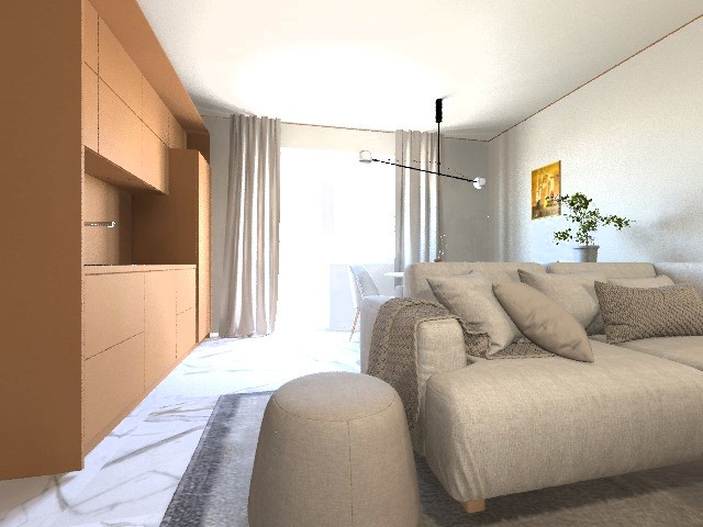 Красноярск,квартира для молодой семьи. Гостиная. 2022 г