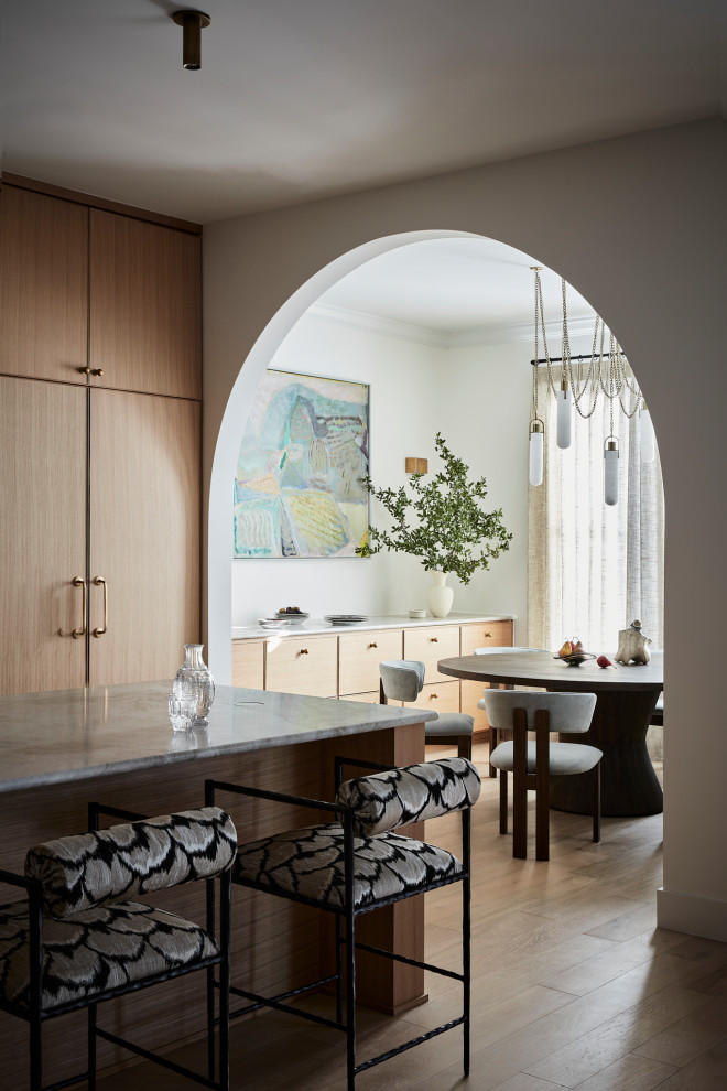 Dining room - transitional dining room idea in Austin