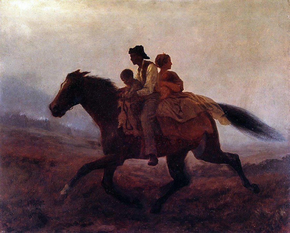 Eastman Johnson Ride for Freedom, The Fugitive Slaves, 16"x20" Print