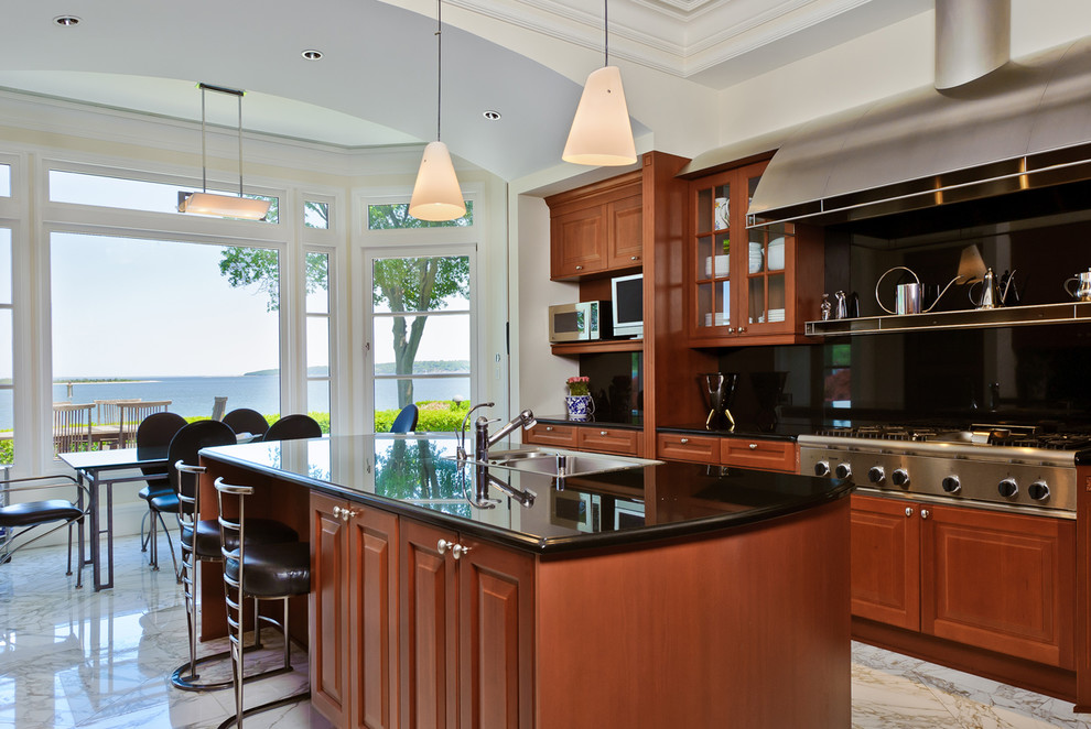 Inspiration for a transitional kitchen remodel in New York