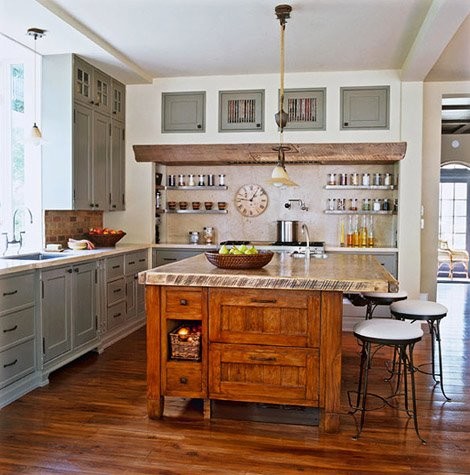 Inspiration for a rustic kitchen remodel in Chicago