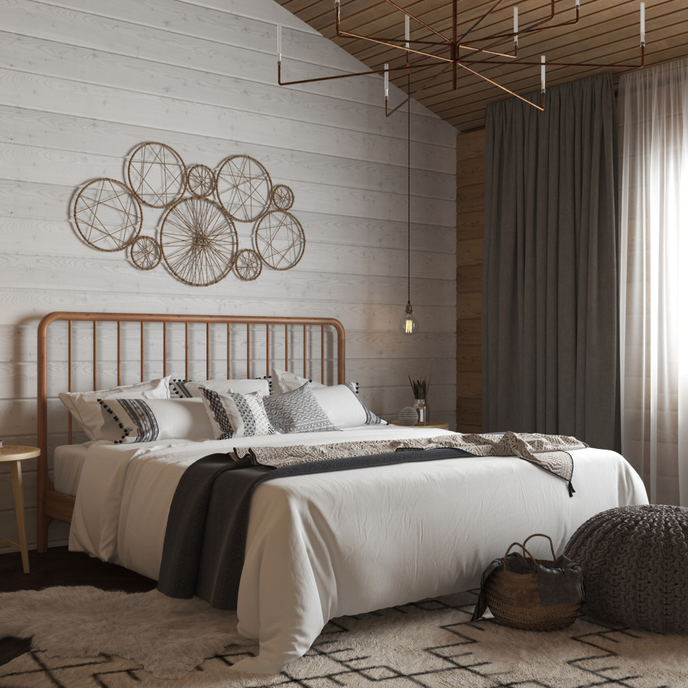 дизайн-проект интерьера деревянного загородного дома