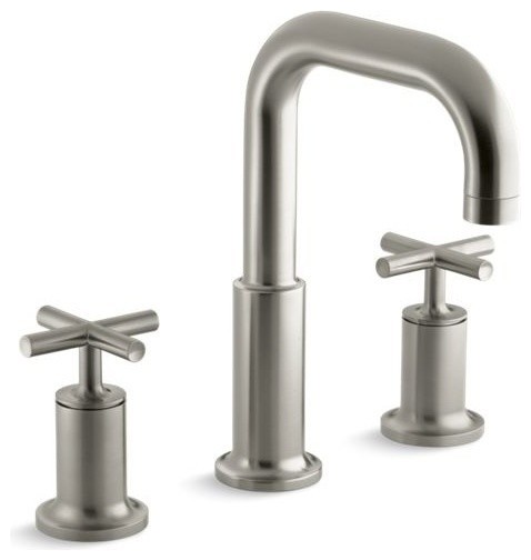 Kohler Purist Deck-Mount Bath Faucet Trim, Vibrant Brushed Nickel